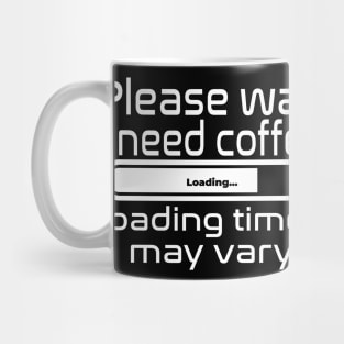 Please wait I need coffee, loading times may vary Mug